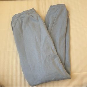 Pastel Blue Jogger Sweatpants Size L with pockets